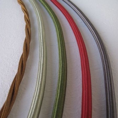 Braided Coloured 3 Core Cable